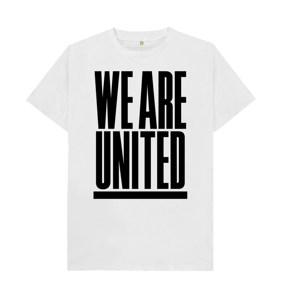 White Newcastle United \"We Are United\" T-Shirt