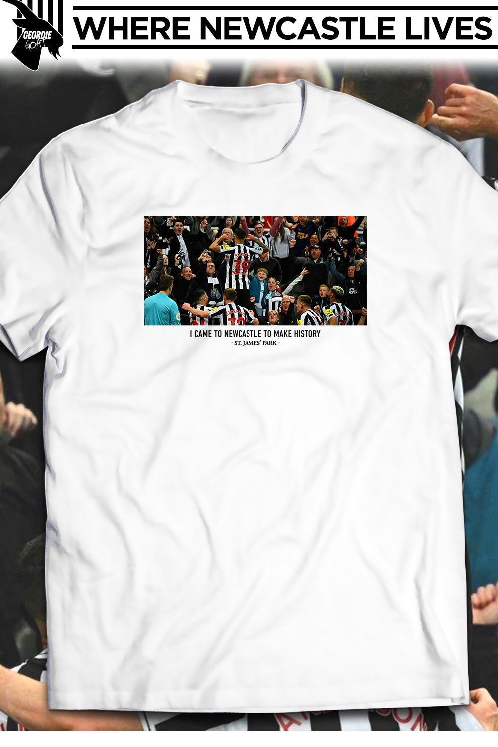 Newcastle United "I Came To Newcastle To Make History" Bruno G Kids T-Shirt