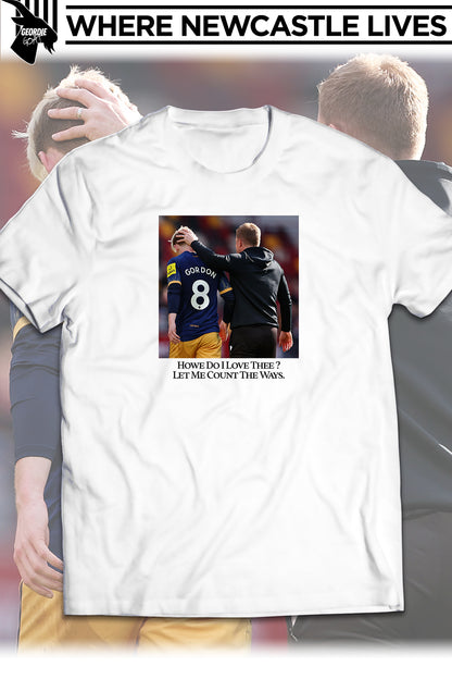 Newcastle United "Howe Do I Love Thee" White T-Shirt