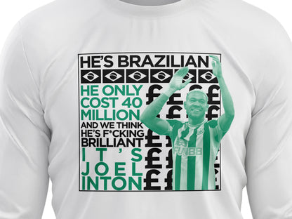 Newcastle United "JOELINTON Brilliant" Long Sleeve White Shirt