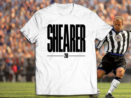 Newcastle United "The Goat" Alan Shearer White T-Shirt