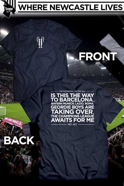 Newcastle United "Is This The Way To Barcelona" T-Shirt