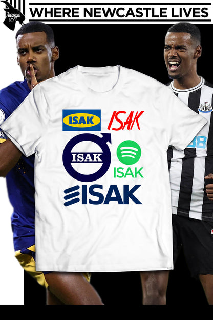 Newcastle United "We Throw In Extra Logos Just To Mess With You" Alexander Isak T-Shirt